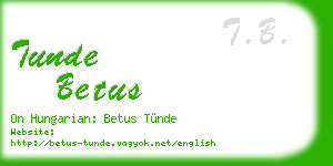 tunde betus business card